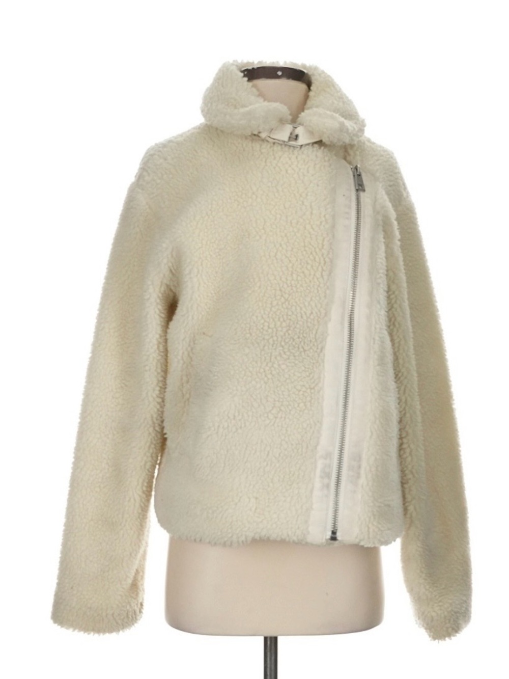 Levi's Cream Sherpa Zip-Front Teddy Jacket